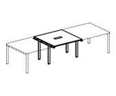 Приставка стола для заседаний с кабель-каналом MX1693