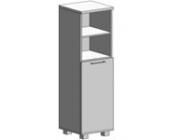 Шкаф высокий узкий R/L (1 средняя дверь ЛДСП) KSU-1.6 R/L