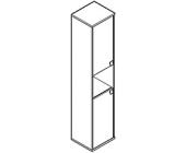 Шкаф высокий узкий Л/П (2 низкие двери ЛДСП) Л.СУ-1.5 Л/П