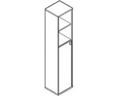 Шкаф высокий узкий Л/П (1 средняя дверь ЛДСП) Л.СУ-1.6 Л/П