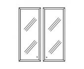 Двери (стекло белое, рама алюм.) COATDMA2 I/T45