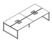 Четыре стола с вырезами для ZNZ010 или ZNZ011 DNS285-O