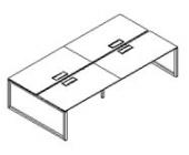 Четыре стола с вырезами для ZNZ010 или ZNZ011 DNS244-O