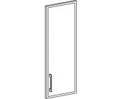 Дверь в алюминиевой раме с матовым стеклом 2145
