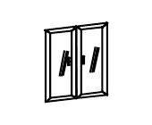 Комплект дверей(стекло в аллюминевой рамке) К-981