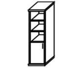 Шкаф высокий узкий Л/П (1 низкая дверь ЛДСП) А.СУ -1.1 Л/П