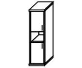 Шкаф высокий узкий Л/П (2 низкие двери ЛДСП) А.СУ -1.5 Л/П