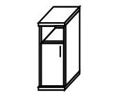 Шкаф средний узкий Л/П (1 низкая дверь ЛДСП) А.СУ-2.1 Л/П