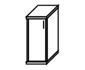 Шкаф средний узкий Л/П (1 средняя дверь ЛДСП) А.СУ-2.3 Л/П