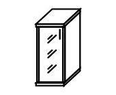 Шкаф средний узкий Л/П (1 средняя дверь стекло) А.СУ-2.4 Л/П