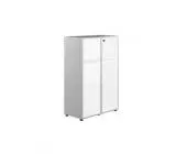 Шкаф средний,стекло матовое,рама хром IDEV86M I C