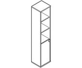 Шкаф высокий узкий Л/П (1 низкая дверь ЛДСП) Л.СУ-1.1 Л/П
