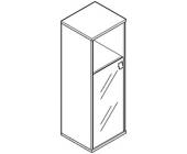 Шкаф средний узкий Л/П (1 низкая дверь стекло) Л.СУ-2.2 Л/П