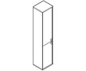 Шкаф высокий узкий Л/П (1 низкая дверь ЛДСП, 1 средняя дверь ЛДСП) Л.СУ-1.3 Л/П