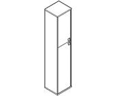 Шкаф высокий узкий Л/П (1 средняя дверь ЛДСП, 1 низкая дверь ЛДСП) Л.СУ-1.8 Л/П