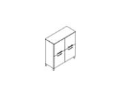 Шкаф четырехсекционный (4 фасада квадратных ЛДСП) LT.SD-1.1