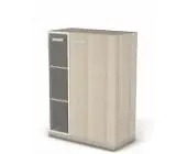 Шкаф 3-ур. комб. Л/П (стекло) 89,8х46,6х123,2 .