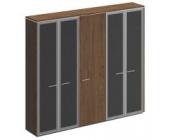Шкаф комбинированный (с высоким стеклом + для одежды узкий + с высоким стеклом)  ВЛ 361-1 ДТ