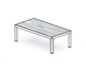 Стол журнальный прямоугольный (стекло) AT002 glass
