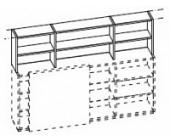 Надстройки для книжной стенки H.148 cm ALU L35