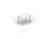 Приставной стол 100х60х71см (белое стекло "оптивайт") CRTA100V