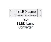 Блок питания для LED ламп 15W 220Vac-24Vdc макс. 1 лампа 60W 174310