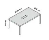 Переговорный стол прямоугольный с TOP ACCESS 158503