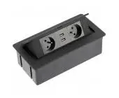 Лючок 2 розетки с USB-разъемами CBM33622304