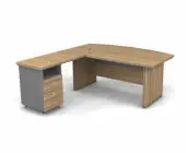 Стол руководителя угловой с тумбой L 180x205x76 .