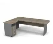 Рабочее место с тумбой левое 220x160x74 .
