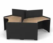 Рабочая станция на 3 места с экраном 254x227x118,7 .