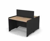 Стол прямой двойной c высоким экраном 121,2x138x118,7 .
