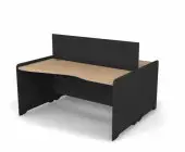 Стол эргономичный двойной с высоким экраном 161,2x160x118,7 .