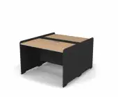 Стол прямой двойной c низким экраном 121,2x138x82,2 .