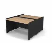 Стол прямой двойной c низким экраном 141,2x160x82,2 .