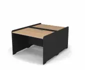 Стол прямой двойной c низким экраном 121,2x160x82,2 .