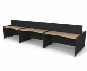 Стол эргономичный двойной бенч с высоким экраном 480,4x160x118,7 .