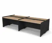 Стол прямой двойной бенч с низким экраном 320,8x138x82,2 .