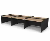 Стол прямой двойной бенч с низким экраном 480,4x160x82,2 .