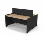 Стол прямой двойной c высоким экраном 161,2x138x118,7 .