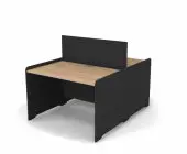Стол прямой двойной c высоким экраном 121,2x160x118,7 .