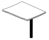 Брифинг-приставка для криволинейного стола KB-3