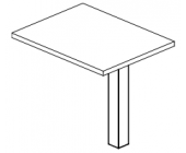 Брифинг-приставка для прямоугольного стола KB-4