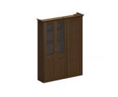 Шкаф высокий комбинированный (для одежды узкий + для документов со стеклянными дверями) ПС 344 ДМ
