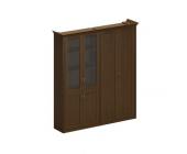 Шкаф высокий комбинированный (для одежды + для документов со стеклянными дверями) ПС 353 ДМ
