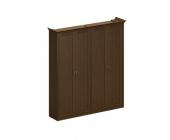 Шкаф высокий комбинированный (для одежды + для документов с закрытыми дверями) ПС 352 ДМ