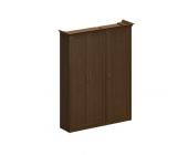 Шкаф высокий комбинированный (для одежды узкий + для документов с закрытыми дверями) ПС 343 ДМ