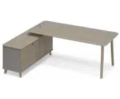 Стол на опорной тумбе комбинированный левый/правый (тип 1) WOOD ТМ В2 103 ВЛ ВЛ/МП МП / ТМ В2 104 МП ВЛ/МП ВЛ