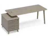Стол на опорной тумбе малой левый/правый (тип 1) WOOD ТМ В2 107 МП ВЛ/МП ВЛ / ТМ В2 108 ВЛ ВЛ/МП МП