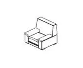 Кресло кожа Ella armchair